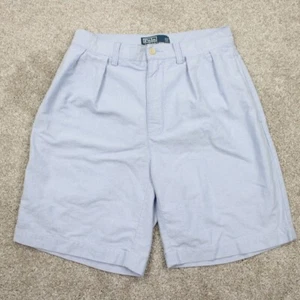 Polo Ralph Lauren Tyler pantaloncino chino uomo 30 blu cotone plissettato con cuciture interne 9" - Foto 1 di 13
