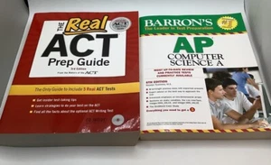 The Real ACT Prep Guide 3rd Edition, Barrons AP Computer Science A 6th Books EUC - Picture 1 of 5