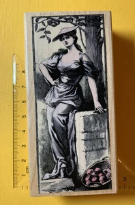 Women Art Apple Basket Poetic Prints Hero Arts Rubber Stamps Card Making M - Picture 1 of 3