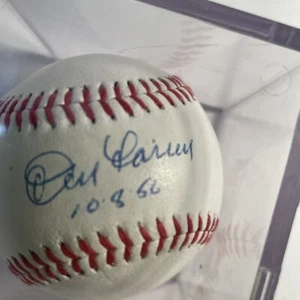 DON LARSEN Signed Autographed Baseball PG Date (10-8-56) - Picture 1 of 3