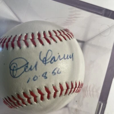 DON LARSEN Signed Autographed Baseball PG Date (10-8-56) - Image 1 of 3