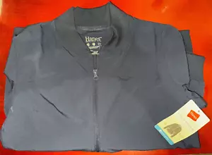 New With Tag Hanes Medium Women’s Navy Comfort Fit Scrub Bomber Jacket FREE SHIP - Picture 1 of 4