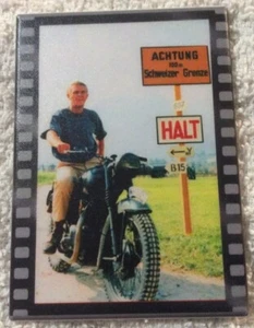 The Great Escape - Steve McQueen - Motorcycle - Fridge Magnet  - Imagen 1 de 2