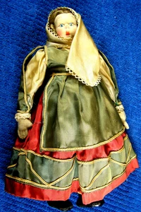 Vintage LENCI Mascotte Cloth Doll - Hand Painted Felt Face - 9-1/2" Tall - Imagen 1 de 4