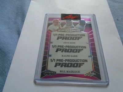 2024 Leaf Sports Heroes Pete Rose Ralph Garr Bill Madlock ¡PRUEBA DE PREPRODUCCIÓN! Foto 1 de 2