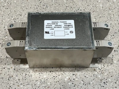 RADIUS POWER RPC1508-64 , 1000-703  Line Filter 1PH/PE 250V *NEW* *US SELLER* - Image 1 of 4