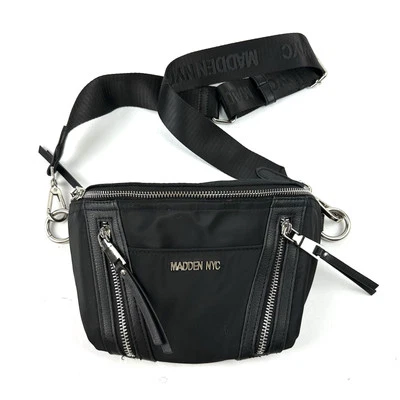 Steve Madden 皮带包黑色尼龙旅行保姆包男女通用 — 第 1/4 张图片