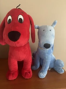 Kohls Cares Clifford The Big Red Dog & Mac Blue Dog Plush Bundle - Picture 1 of 5