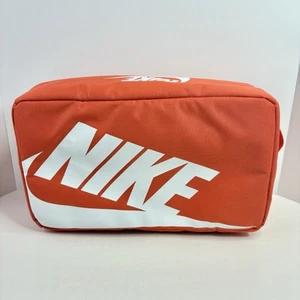 Nike Classic Style Shoe Box Travel Bag Orange w/ White Sneaker Shoes Zipper*READ - Picture 1 of 13