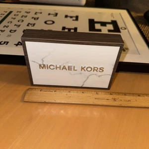 MICHAEL KORS ADVERTISING WOOD MARBLE COUNTERTOP DISPLAY - Picture 1 of 4