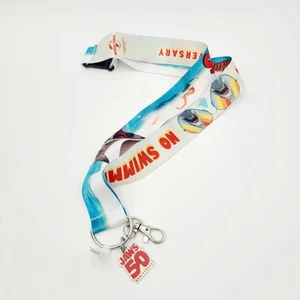 Universal Studios Orlando Florida Jaws 50th Anniversary Reversible Lanyard Shark - Picture 1 of 6