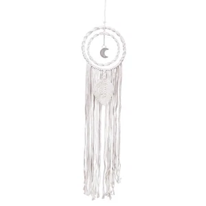 Attrape-Rêves en Macramé, Grande Décoration Murale Bohème, Cadeau pour Cham3071 - Foto 1 di 8