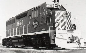 RDG reading railroad GP-40-2  3673 la grange mounted copy negative - Picture 1 of 1
