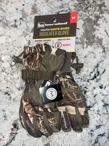 Banded White River Insulated Waterproof Gloves YOUTH SZ M Realtree Max5 Camo NEW - Picture 1 of 2