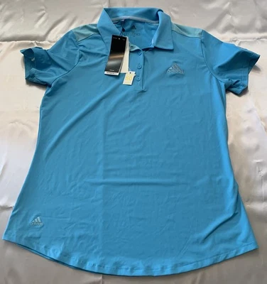 Camisa Polo Adidas Ultimate365 Mujer Azul Medio UPF 50 AJGA Greenwood Golf Foto 1 de 4
