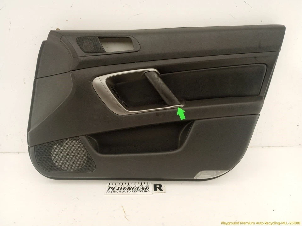 Tarjeta de panel de moldura de puerta delantera derecha pasajero Subaru Legacy negra para 2005-2009 05 Foto 1 de 4