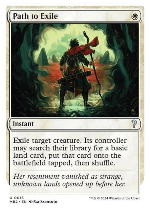 Path to Exile (White Border) - Near Mint MTG Mystery Booster 2 - Image 1 of 1