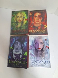 Lot of 4, A G Howard, Splintered, Unhinged, Ensnared, Untamed, Trade PB, Teen - Picture 1 of 4
