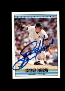 Steve Howe 1992 Donruss Yankees authentic autographed card