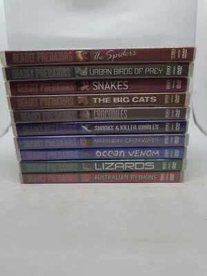 DEADLY PREDATORS DVD Bundle × 10 Region All Free Good Condition Educational Fact - Image 1 of 4
