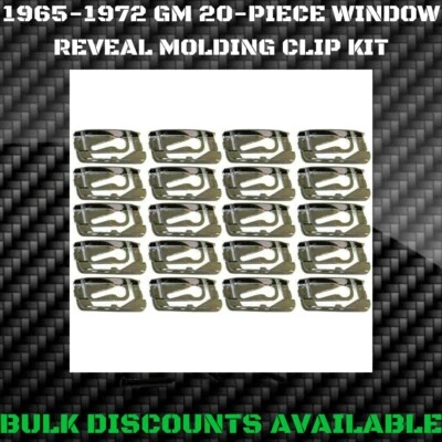Monte Carlo 1970-1972 vidrio trasero ventana parabrisas moldura moldura clips revelación GM Foto 1 de 3