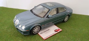 JAGUAR S-TYPE bleu métal échelle 1/18 fab MAISTO voiture miniature de collection - Imagen 1 de 9