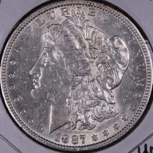 1887-S Morgan Silver Dollar. Mint State Uncirculated Coin, Store #DR0310 - Picture 1 of 2