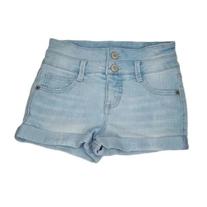 Girls' Cherokee High Waisted Denim Shorts size Small with Rolled Hem - Picture 1 of 5