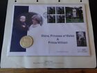 1997 Silver Proof Sierra Leone $10 Coin Cover Princess Diana Prince William