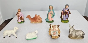8 Vintage Composite Nativity Creche Christmas Figures Made In Italy Fontanini 4" - Picture 1 of 20