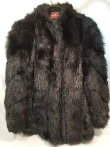 Vintage 28" Ladies Faux Fur Coat by Sergio Valente Size 10 - Picture 1 of 5