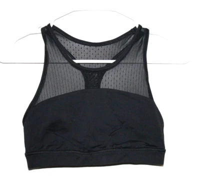Lululemon Black Sports Bra Size 4 Unpadded Mesh Trim - Image 1 of 2