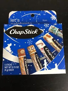 ChapStick Let's Celebrate Holiday Collection 5 Pack Lip Balm (NEW) - Picture 1 of 3