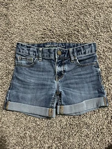 GapKids Girls Denim Shorts Sz 6 reg midi adj waist - Picture 1 of 5