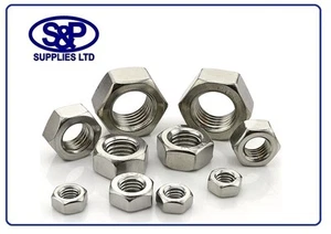 STAINLESS STEEL HEX NUT A2 ST/STEEL M4 M5 M6 M8 M10 M12 M14 M16 M18 M20 M22 M24 - Picture 1 of 3