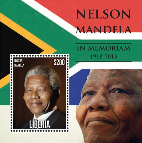 Liberia 2013 - PRESIDENT NELSON MANDELA IN MEMORIAM - Souvenir Sheet  Stamp  MNH - Image 1 of 1