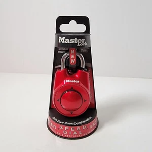Master Lock 1500ID Speed Dial Combination Lock Red New (Other) - Picture 1 of 5