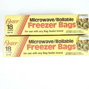 Vintage OSTER Bag Sealer Food Storage Micro Boilable Bags Large 4-6 Cup Lot of 2 - Picture 1 of 6