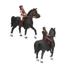 Horse Rodeo Figurine Children Kid Simulated Farm Horse Rider Model Toy Birthday