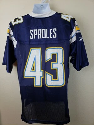 官方 Reebok 圣地亚哥充电器 Darren Sproles #43 蓝色小号球衣 — 第 1/4 张图片