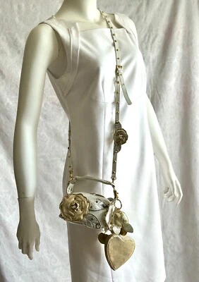 Beverly Feldman White/Gold/Silver Purse - Image 1 of 4