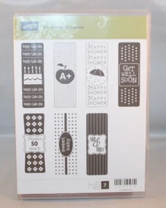 Stampin' Up! Cling Stamp Set - It's a Wrap Occasions - 7 Stamp - Used - Picture 1 of 3