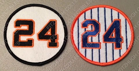 WILLIE MAYS SAN FRANCISCO GIANTS & NEW YORK METS JERSEY NUMBER 24 PATCH LOT Cover