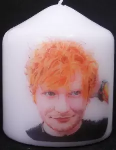 More details for candle picture ed sheeran can be personalised birthday love anniversary new