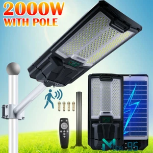 Solar Light grande Lampara Luces Focos Luz Led de Solares Exterior Jardin Patio - Picture 1 of 89