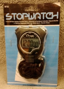 Champion Sports 910 Stopwatch Color Black 1/100 Sec Stopwatch w/Lap - Picture 1 of 4