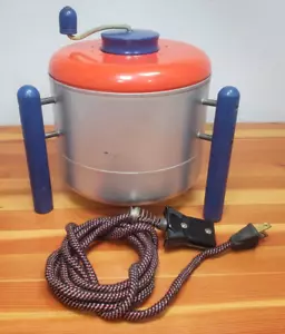 1950's Manual Popcorn Popper, Coffee Roaster Hand crank Braided Bakelite Cord - Picture 1 of 12