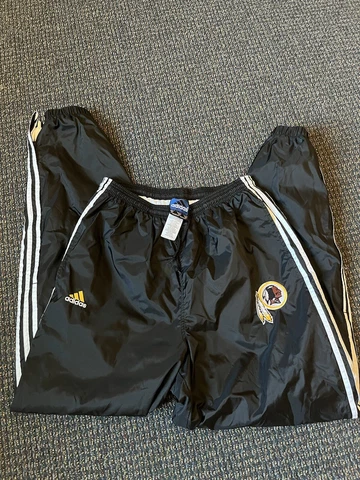 VTG Adidas Washington Redskins Adidas Track Jogger Pants NFL XL Black 90's Cover