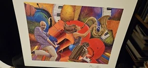 FINE ART LITHOGRAPH: Marcus Glenn “Love That Jazz “. Signed With Certificate - Bild 1 von 2