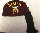 Vintage Shriners Fez Hat Syrian With Tassel And Pin